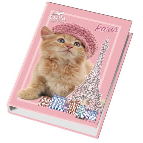 Raccoglitore ad anelli Blasetti - 4 anelli Ø 30 - 26x32 cm per fogli A4 - fantasie assortite Cuccioli - 4170